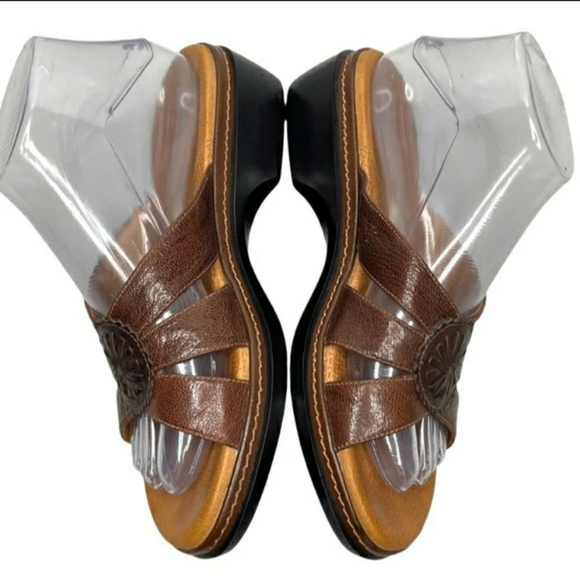 Clark women's 7.5 leather slides - Picture 3 of 9